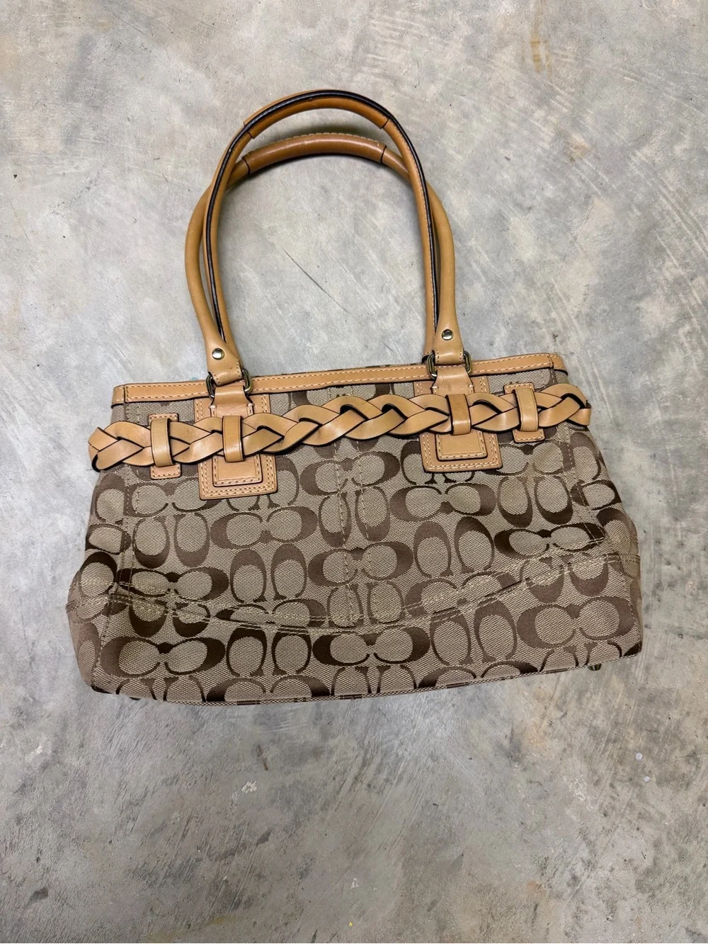 Coach Hampton signature carryall shoulder bag